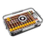 CIGARLOONG boîte à cigares transparente scellée et nourrie peut contenir 30 cigares, avec hygromètre intégré Cave à cigares