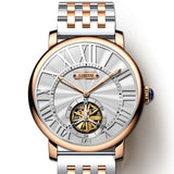 For LOBINNI Custom Luxury Men's Mechanical Watch Waterproof Automatic with Stainless Steel and Leather Band Business Style