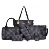 2022 New Ladies Fashion Handbags Set Wholesale Mini Purse Casual Tote Durable Zipper Closure 6 Pieces Women's Shoulder Bags