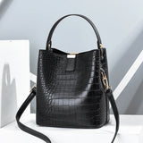 Fashionable New alligator Pattern for Women Bucket Shoulder Cross Body Bag With a Good Look at High Quality of the Handbags