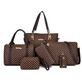 2022 New Ladies Fashion Handbags Set Wholesale Mini Purse Casual Tote Durable Zipper Closure 6 Pieces Women's Shoulder Bags