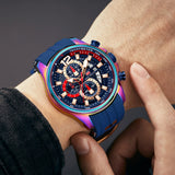 New Mini Focus Watch 0350 Top New Luxury Quartz Illusory Color Men Waterproof Sports Wristwatches Silicone Strap Clock  Gift