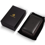 Luxury Portable Cigar Humidor, Genuine Leather Travel Case with Humidifier, 4-6 Cigar Capacity Custom Logo