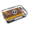 CIGARLOONG boîte à cigares transparente scellée et nourrie peut contenir 30 cigares, avec hygromètre intégré Cave à cigares