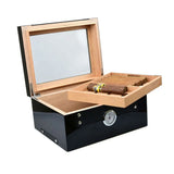 Refroidisseur de luxe en carbone, plateau en verre moderne, Australie, bois espagnol, maison en cèdre, étui de présentation pour cigares, cave à cigares