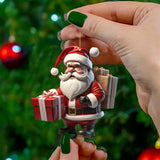 New Kawaii Cartoon Characters Christmas Tree Decoration Hanging Santa Claus Home Car Decorations Hanging Ornaments Wholesale