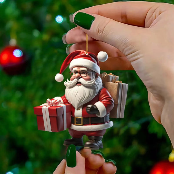 New Kawaii Cartoon Characters Christmas Tree Decoration Hanging Santa Claus Home Car Decorations Hanging Ornaments Wholesale