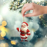 New Kawaii Cartoon Characters Christmas Tree Decoration Hanging Santa Claus Home Car Decorations Hanging Ornaments Wholesale