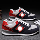 Zapatillas de running para hombre, de caña baja, de malla de argán, transpirables, modernas, versátiles, informales, coreanas, para parejas