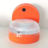 1/2pc Magnetic Flashinúg Yellow Emergency Lamp Safety Alert Light need AAA Battery Power for Outdoor Camping Road Safety Light