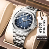 Montre-bracelet de luxe PAAZOMU pour homme, étanche, lumineuse, chronographe, en acier inoxydable, à quartz.