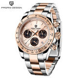 PAGANI DESIGN Men's Exclusive Quartz Watch Elite All-Match Style VK63 Luminous Waterproof Function Small Three-Pin Chronograph