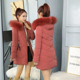 Abrigo largo acolchado de algodón para mujer, parka informal con capucha, chaqueta de invierno, chaqueta de plumón, novedad de invierno