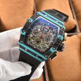 New generation sports hollow design business watch modern sports machinery wind quartz small three-disc craft watch