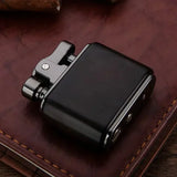 Creative Relief Compass Grinding Wheel Lighter, Retro Nostalgic Kowtow Machine, One-click Press Ignition, Men's Gadgets
