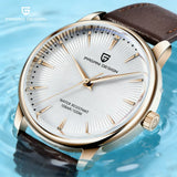 PAGANI DESIGN Quartz Watch VH65 Men's Automatic watches Casual Fashion Leather Watch for men reloj hombre PD-1654
