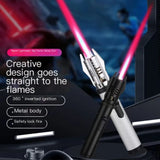 2023 High Temperature Welding Gun Lighter Windproof Red Flame Cigar Lighter Butane Inflatable Lighter Outdoor BBQ Men's Tools