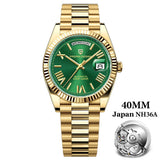 PAGANI DESIGN Men's Watches DD40 Gold White Luxury Automatic Watch Men TMI NH36A Date Week Mechanical Watches For Men 2026 New