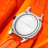 MARK FAIRWHALE 4360 Reloj de moda para hombre, correa de silicona, cronógrafo, resistente al agua, relojes de cuarzo para hombre, caja de regalo, Reloj Hombre