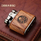 Creative Relief Compass Grinding Wheel Lighter, Retro Nostalgic Kowtow Machine, One-click Press Ignition, Men's Gadgets