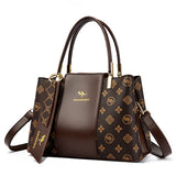 Luxury Handbag Fashion Print Large Capacity Soft Leather Women Shoulder Crossbody Bag Leisure Designer Ladies Purses and Handbag