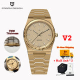 PAGANI DESIGN 2025 New Men's Sport Quartz Watches Ultra-Thin 7mm Series 222 Sapphire Stainless Steel Waterproof Watches for Man
