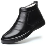 Shoes for Men Winter New Fashion Cotton Shoes Men's Plush Thickened Leather Waterproof Casual Snow Boots Zapatillas Hombre 2024