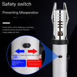 2023 High Temperature Welding Gun Lighter Windproof Red Flame Cigar Lighter Butane Inflatable Lighter Outdoor BBQ Men's Tools