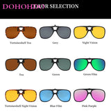 Men Polarized Flip Up Clip On Sunglasses Women Vintage Anti Glare Lens Pilot Sun Glasses Driving Night Vision Uv400 Gafas De Sol