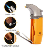 GALINER Puro Travel Ashtray Home Torch Jet Flame Cigar Lighter Smoking Accessories Tobacco Cigar Cutter Charuto Gadgets