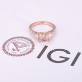 Provence Pink Diamond Ring 10KGold Asscher cut IGI Lab Grown Diamonds Rings for Women Luxury wedding bands Personalized Custom