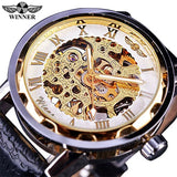 T-Winner Fashion Classic Roma Watch Men Gold Skeleton Watches Men Mechanical Hand Wind Wristwatches Cheap Price Reloj Hombre