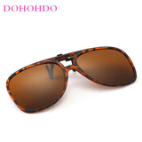 Men Polarized Flip Up Clip On Sunglasses Women Vintage Anti Glare Lens Pilot Sun Glasses Driving Night Vision Uv400 Gafas De Sol