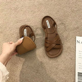 Summer Sandals New Fashion Simple Women Shoes Soft Comfort Versatile Flat Shoe Beach Retro Daily Roman Shoes Босоножки Женские