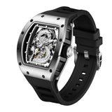 Luxury Design Automatic Mechanical Watch Waterproof Luminous Dragon Dial Custom Logo Business Casual Wristwatch Carbon Fiber