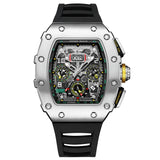 GUANQIN Mechanical Multifunctional Luxury Man watch Rectangular Dial Waterproof Chronograph Automatic Date Steel Shell Men watch