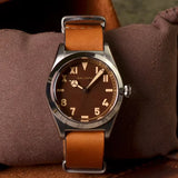 Reloj Baltany Retro Bubbleback S4029 de lujo con manecillas Benz, piel, zafiro, movimiento OVETTO NH38, esfera tropical, automático para hombre