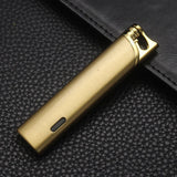 Metal Mini Windproof Tungsten Wire Ignition Jet Flame Turbo Butane Gas Torch Lighter Visible Gas Window Portable Cigar Lighters