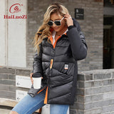 HaiLuoZi 2022 New Winter Women's Jacket Warm and Thick Fashion Female Parka High Quality Zipper Design Hooded Coat Women 886