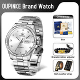 OUPINKE 3261 Mens Watch Automatic Mechanical Watch﻿ 50M Waterproof Watches For Men Sapphire Dual Calendar Watch Original Gifts