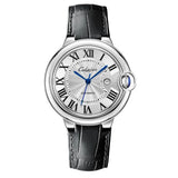 Reloj de lujo de alta gama para hombre, serie Balloon, esfera redonda, correa de acero inoxidable, calendario, accesorio de moda, ideal para diversas ocasiones.