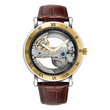 Mechanical Wristwatches Watches for Man Watches Golden Bridge Skeleton Automatic Mechanical Mens Watch Reloj Hombre Montre Homme