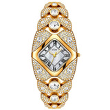 GEDI Ladies' Watch Light Luxury Diamond inlaid High-end Waterproof Bracelet Retro Fashion Quartz Watch Women's Watch Gift