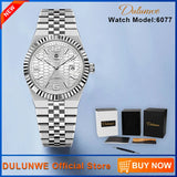 Dulunwe2025 - Reloj mecánico para hombre, nuevo, calendario, luminoso, correa conmemorativa fina, masculino