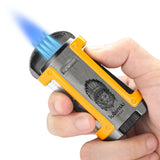 LUBINSKI Torch Lighter Windproof Jet Gas Cigar Lighter Top Cigar Holder Smoking Gift Set With Gift Box