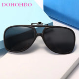 Men Polarized Flip Up Clip On Sunglasses Women Vintage Anti Glare Lens Pilot Sun Glasses Driving Night Vision Uv400 Gafas De Sol