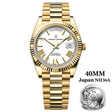 PAGANI DESIGN Men's Watches DD40 Gold White Luxury Automatic Watch Men TMI NH36A Date Week Mechanical Watches For Men 2026 New