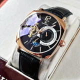 [Mechanical Men's Watch] Retro Mechanical Men's Watch | Elegant, Skeleton Dial, Hollow Design, Alloy Case, Synthetic Leather Strap | Business and Casual Wear, No Batteries Required