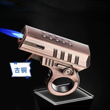 Metal Creative Machinery Trendy Play Decompression Windproof Jet Charge Gas Lighter Torch Lighter Fun Blue Flame Cigar Lighters