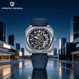 Pagani Design Top New 38mm Square Flywheel Luminous Hollow Dial 50m Waterproof Men's Mechanical Automatic Watch